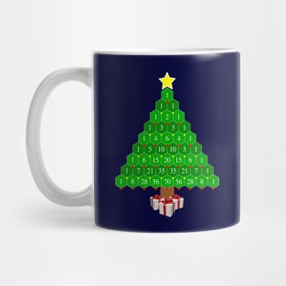 Pascal's Triangle Math Christmas Tree Mug